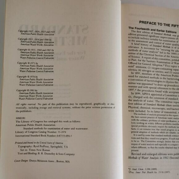 1981 Vintage Water Standards Book, Large Blue Book Technical Book Shelf Decor - Picture 5 of 10